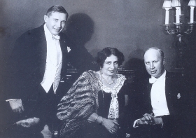Nikolay Semenovich Golovanov, Antonina Vasilyevna Nezhdanova, Sergey Prokofiev. 1935. Photography. (  ,   ,   . 1935. .) (Belyaev)