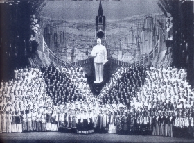 "Song of Stalin". The State Bolshoi Theater. 1947 Photo by E. Chaldea. ("  ".   . 1947 .  . .) (Belyaev)