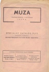 Muza -    1953  (Muza - Specjalny Katalog Płyt 1953) (Jurek)