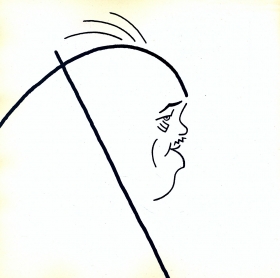 A. Bezymensky. The cartoon. M. Svetlov, I. Igin (А. Безыменский. Шарж. М. Светлов, И. Игин) (Belyaev)