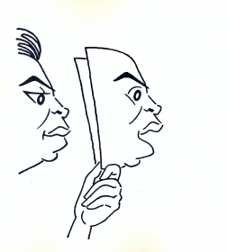 A. Raikin. The cartoon. I. Igin, M. Svetlov (А. Райкин. Шарж. И. Игин, М. Светлов) (Belyaev)