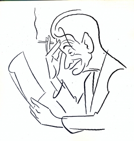 M. Svetlov. Cartoon. I.Igin (М. Светлов. Шарж. И. Игин) (Belyaev)