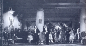 Scene from the opera "Eugene Onegin", music. P.I. Tchaikovsky. 1933 The Bolshoi Theater. The photo. (   " ", . .. . 1933 .  . .) (Belyaev)