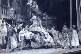 Scene from the opera by D.D. Shostakovich’s "Lady Macbeth of Mtsensk". 1935. Photography. (Сцена из оперы Д.Д. Шостаковича "Леди Макбет Мценского уезда". 1935 г. Фотография.) (Belyaev)