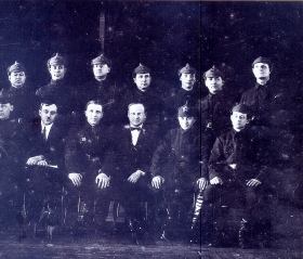 Первый состав Ансамбля Краснознаменной песни ЦДКА. 1928. Фотография (Belyaev)