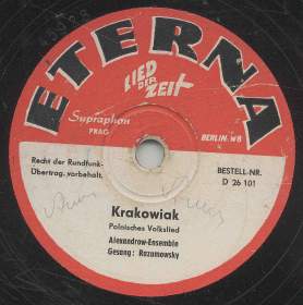 Krakowiak (), folk song (Zonofon)