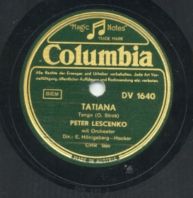 Tatiana (), tango (Zonofon)