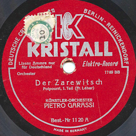 Potpourri from the operetta "Der Zarewitsch", 1nd part (Potpourri aus der Operette "Der Zarewitsch", 1. Teil), medley (operetta The tsarevich) (Lotz)