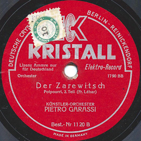 Potpourri from the operetta "Der Zarewitsch", 2nd part (Potpourri aus der Operette "Der Zarewitsch", 1. Teil), medley (operetta The tsarevich) (Lotz)