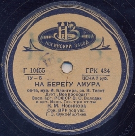 Duet All is gone ( " "), operetta (Opera On the bank of the Amur River) (Belyaev)