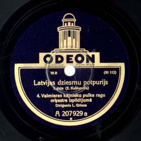 Latvian song potpourri (Latvijas dziesmu potpurijs), medley (Andy60)