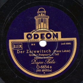 Big potpourri from the operetta "Der Zarewitsch", 1nd part (Großes Potpourri aus der Operette "Der Zarewitsch", 1. Teil) (operetta The tsarevich) (Lotz)