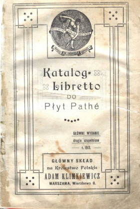 Libretto Catalogue Pathe (Каталог либретто фирмы Патэ) (Jurek)