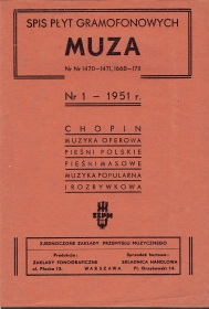 Muza - Katalog  1- 1951. (Muza - Каталог 1-1951г.) (Jurek)