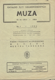 Muza - Katalog  1- 1952. (Jurek)